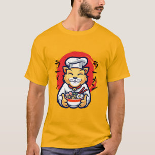 Neko Cat Japanese Chef Cute Kawaii T-Shirt