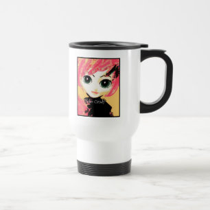 Neko Girl, Candy, pretty White Travel Mug