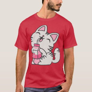 Neko Japan Manga Harajuku Graphic Premium  T-Shirt