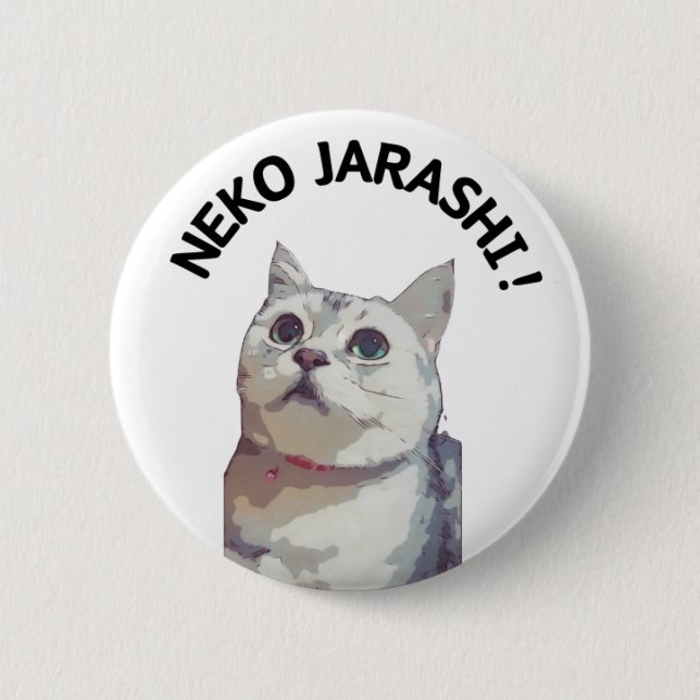 NEKO JARASHI button badge by ramu (Front)