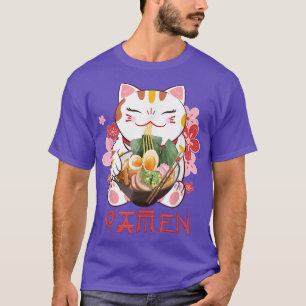 Neko Kawaii Cat Ramen Bowl  Anime  Japanese Noodle T-Shirt