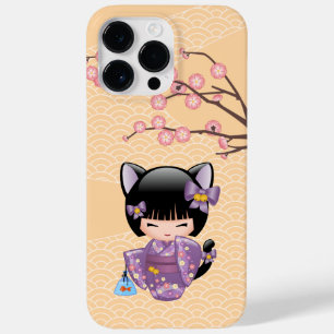 Neko Kokeshi Doll - Cat Ears Geisha Girl Case-Mate iPhone 14 Pro Max Case
