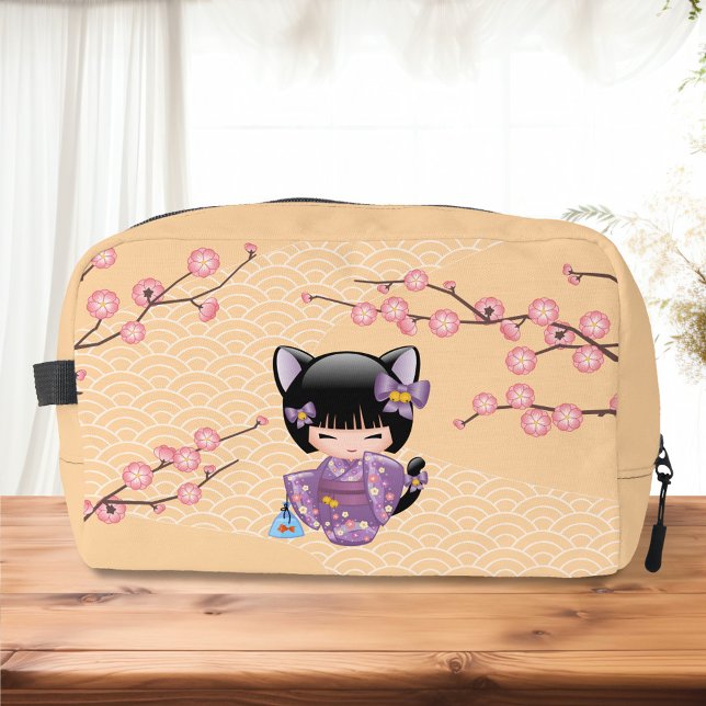 Neko Kokeshi Doll - Cat Ears Geisha Girl Dopp Kit (Creator Uploaded)