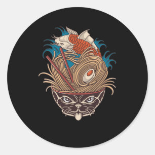 Neko Ramen Classic Round Sticker