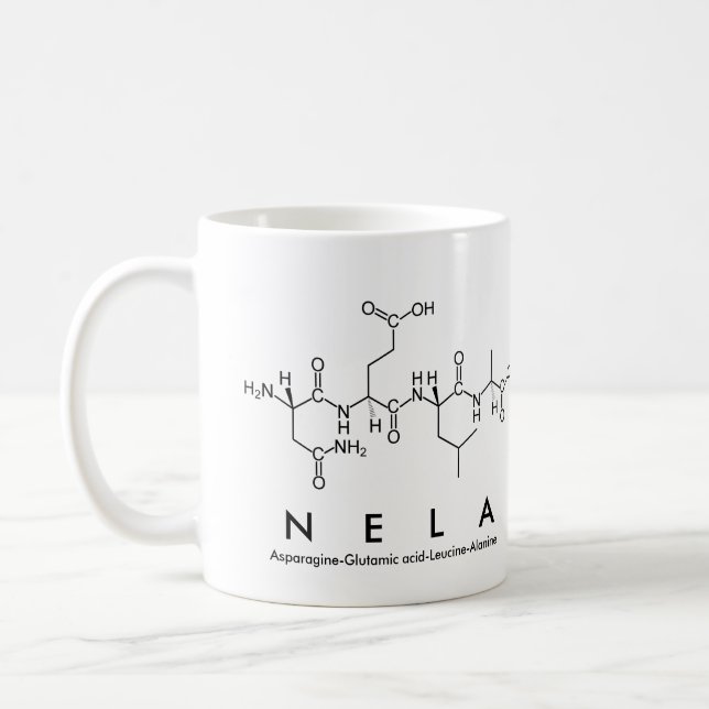 Nela peptide name mug (Left)