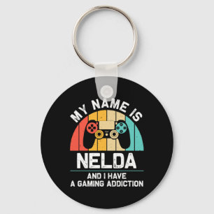 Nelda Gift Name Personalized Funny Gaming Geek Bir Key Ring