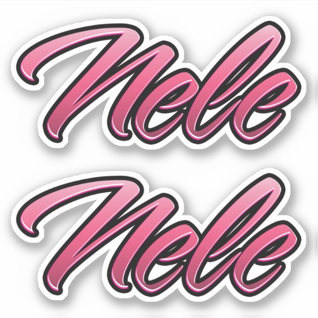 Nele faded pink sticker Sticker Sticker set (Front)