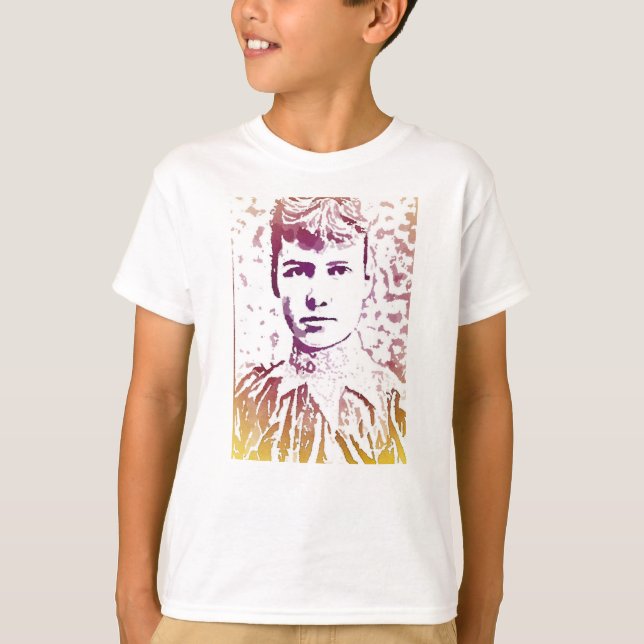 Nellie Bly Pop Art Portrait T-Shirt (Front)
