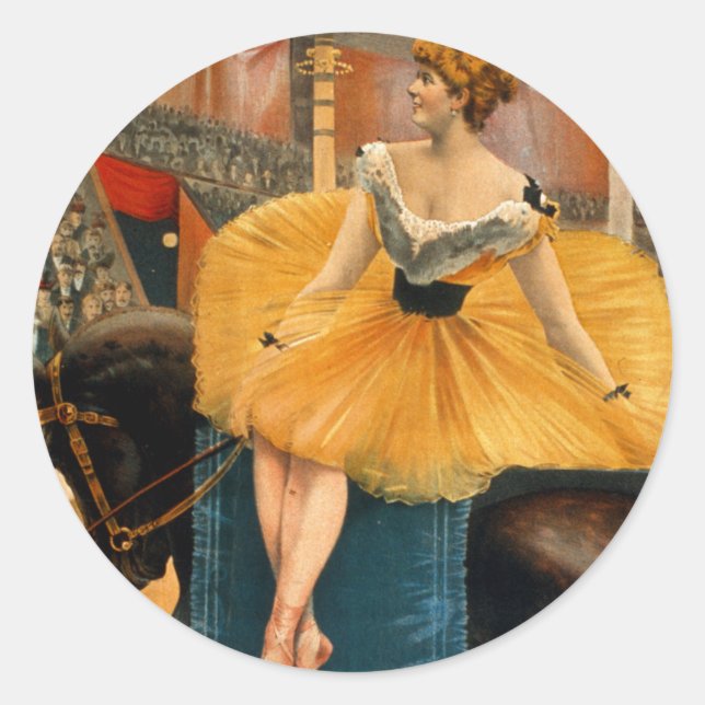 Nellie McHenry in A night at the Circus Classic Round Sticker (Front)