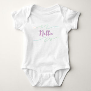 Nellie Name Custom Kids Girls Clothing Name Reveal Baby Bodysuit