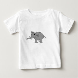 "Nellie" the elephant (black and white) Baby T-Shirt