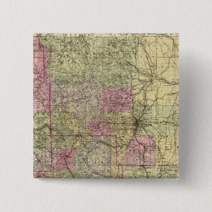 Nell's Topographical Map of Colorado 15 Cm Square Badge