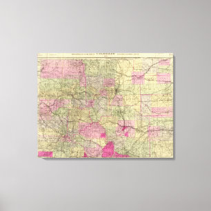 Nell's Topographical Map of Colorado Canvas Print