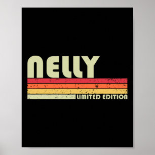 Nelly Name Personalised Retro Vintage 80s 90s Birt Poster