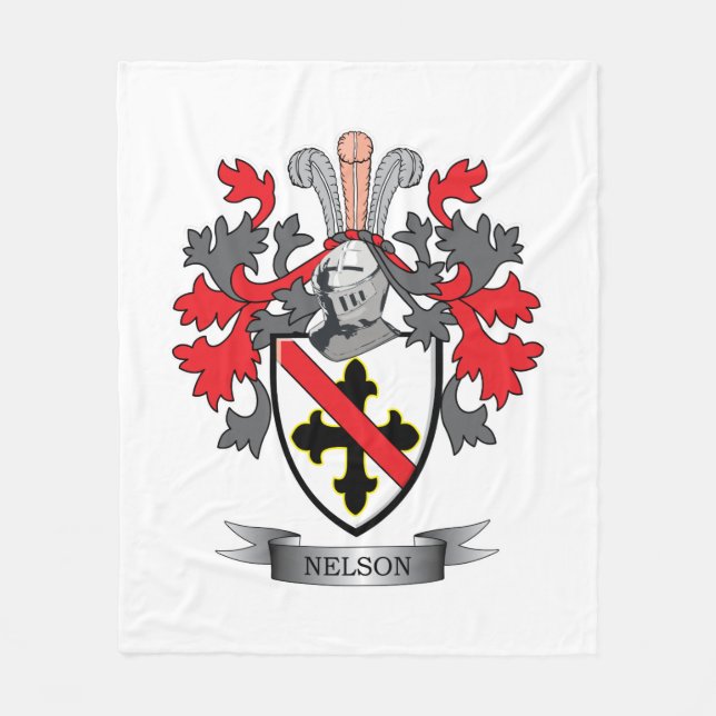 Nelson Coat of Arms Fleece Blanket (Front)