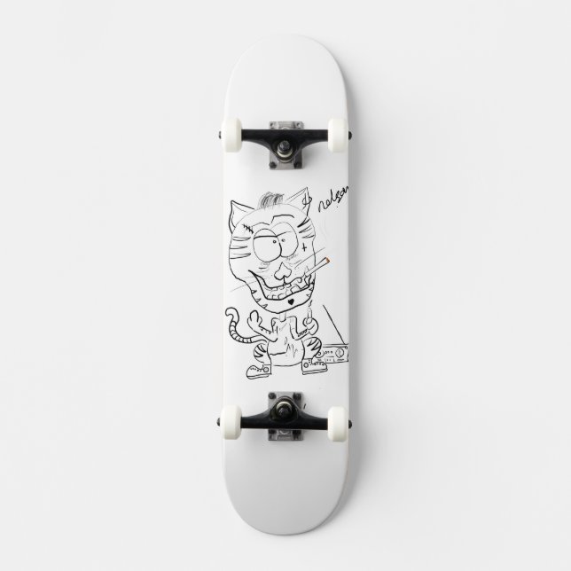Nelson Crazy Cat skateboard  (Front)