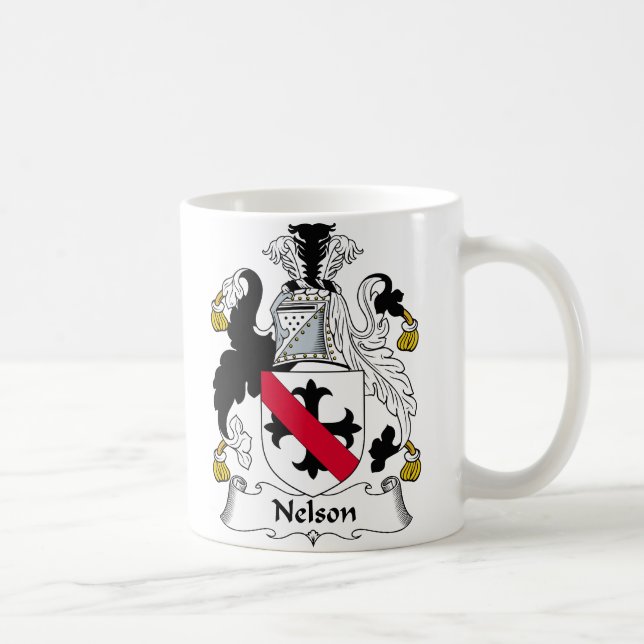 Nelson Family Crest Coffee Mug (Right)