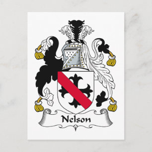 Nelson Family Crest Postcard
