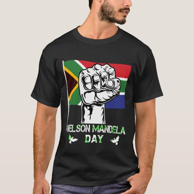 Nelson Mandela Day Black History T-Shirt (Front)