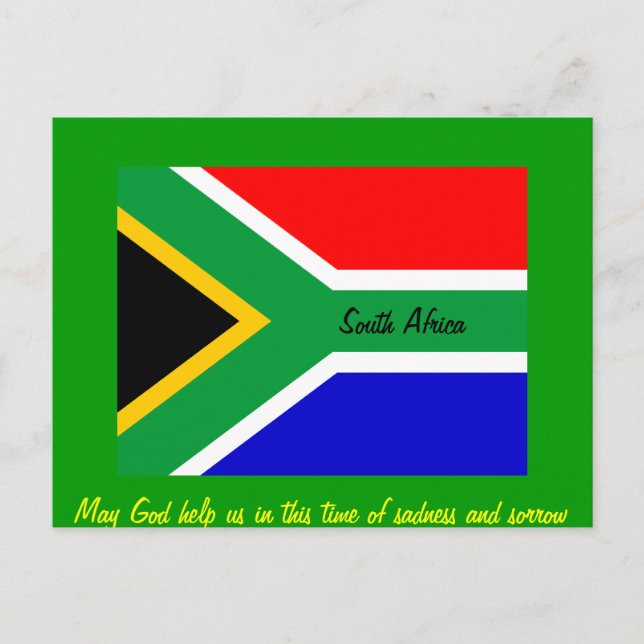 Nelson mandela south africa flag postcard (Front)