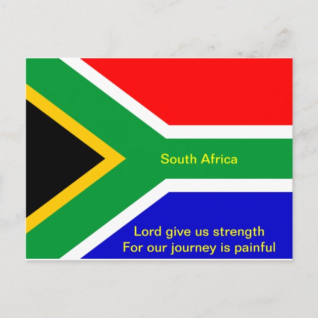 Nelson mandela south africa flag postcard (Front)