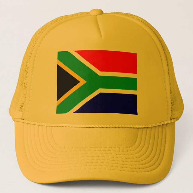 Nelson mandela south africa flag trucker hat (Front)