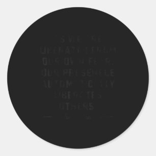 Nelson Mandela's Motivational Quote  Classic Round Sticker