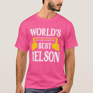 Nelson Surname Team Family Last Name World's Best  T-Shirt
