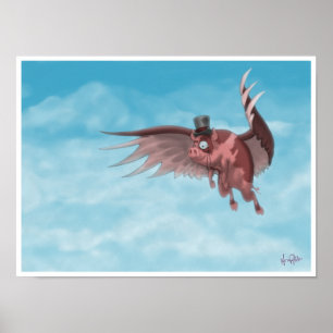Nelson the Flying Pig Poster