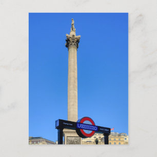 Nelson's Column Trafalgar Square, London UK Postcard