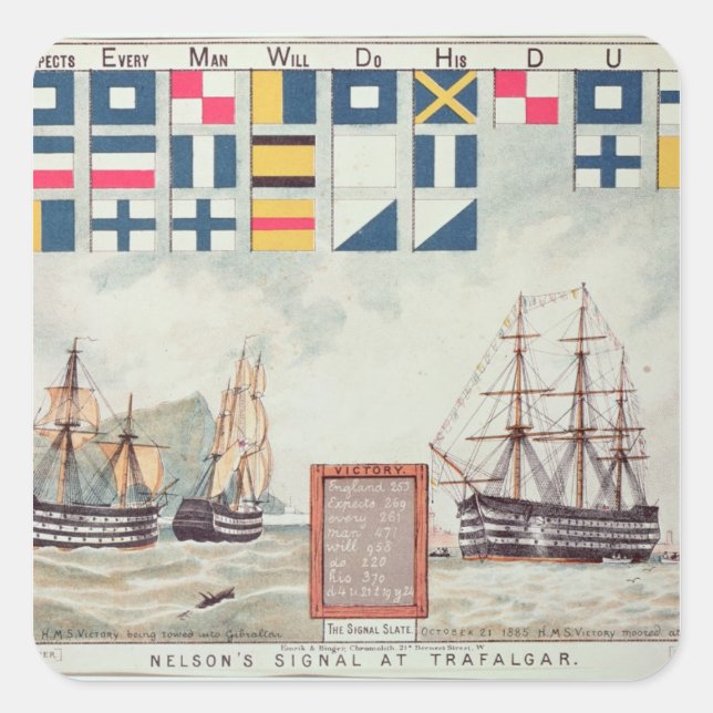 Nelson's signal at Trafalgar Square Sticker (Front)