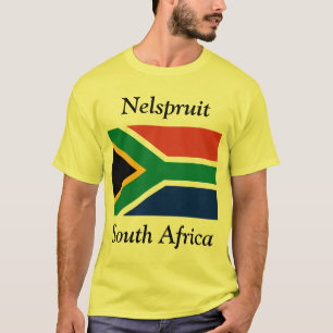 Nelspruit, South Africa with South African Flag T-Shirt