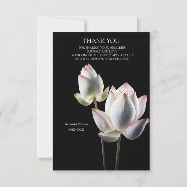 Nelumbo Nucifera Thank You Card (Front)