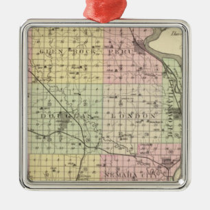 Nemaha County, Nebraska Metal Tree Decoration