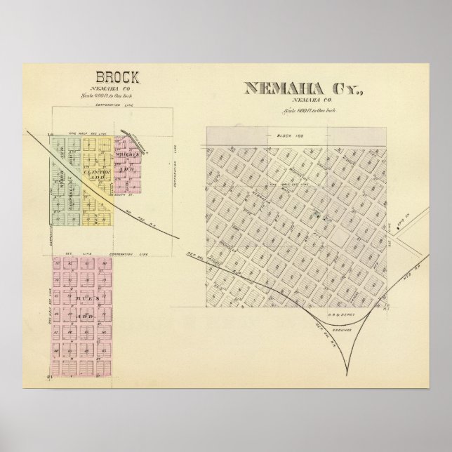 Nemaha Cy and Brock, Nebraska Poster (Front)
