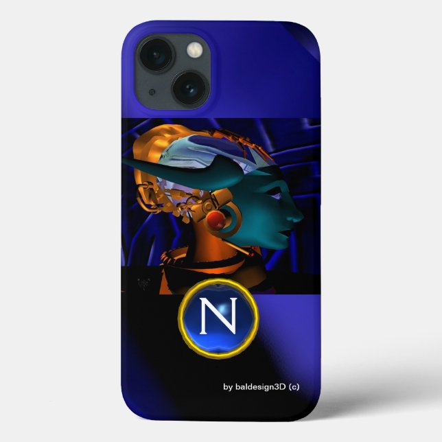 NEMES /HYPER ANDROID,Blue Science Fiction Monogram Case-Mate iPhone Case (Back)