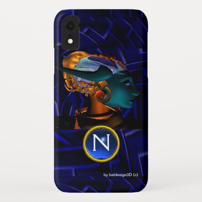NEMES /HYPER ANDROID,Blue Science Fiction Monogram Case-Mate iPhone Case (Back)