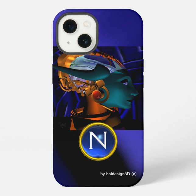 NEMES /HYPER ANDROID,Blue Science Fiction Monogram iPhone Case (Back)