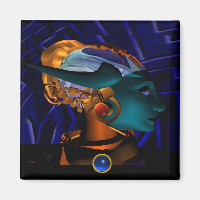NEMES / HYPER ANDROID PORTRAIT, Science Fiction Magnet (Front)