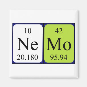 Nemo periodic table name magnet