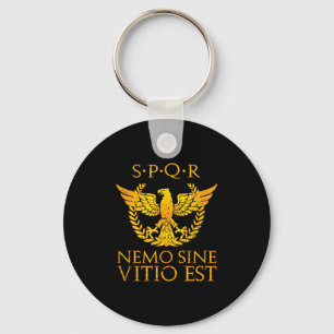 Nemo Sine Vitio Est Spqr Seneca Quote Stoic Key Ring