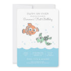 Nemo & Squirt First Birthday Invitation
