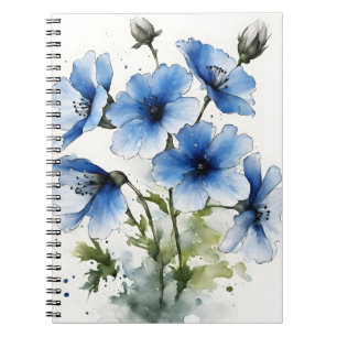 Nemophila - Watercolor flowers Notebook