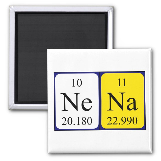 Nena periodic table name magnet (Front)