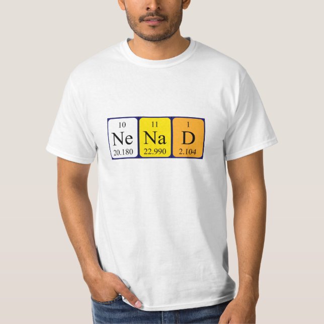 Nenad periodic table name shirt (Front)