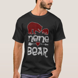 Nene Bear Buffalo Red Plaid Arrow Christmas Pajama T-Shirt