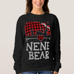 Nene Bear Christmas Pajama Red Plaid Buffalo Famil Sweatshirt