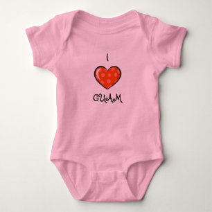 Nene Girl: I LOVE GUAM Baby Bodysuit