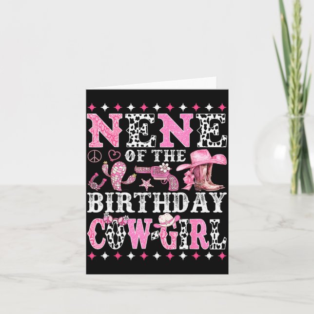 Nene Of The Birthday Cowgirl Rodeo Western Country Card (Front)