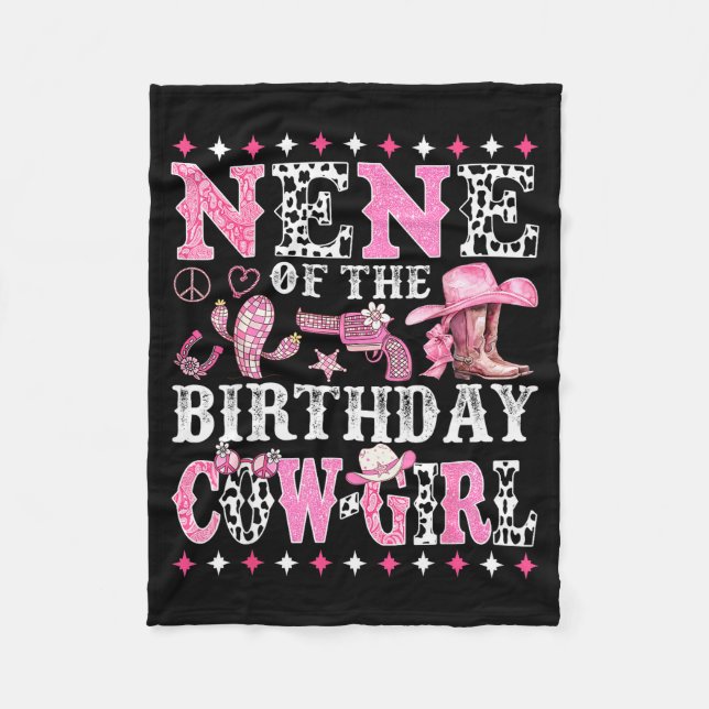 Nene Of The Birthday Cowgirl Rodeo Western Country Fleece Blanket (Front)
